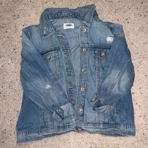 Oversized Distressed Denim Jacket